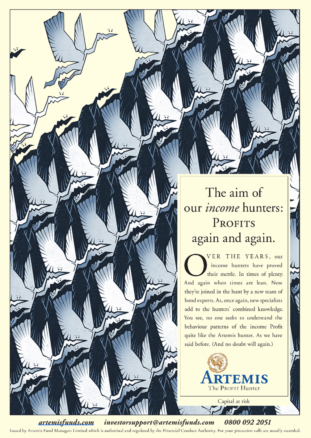 Artemis magazine print ad