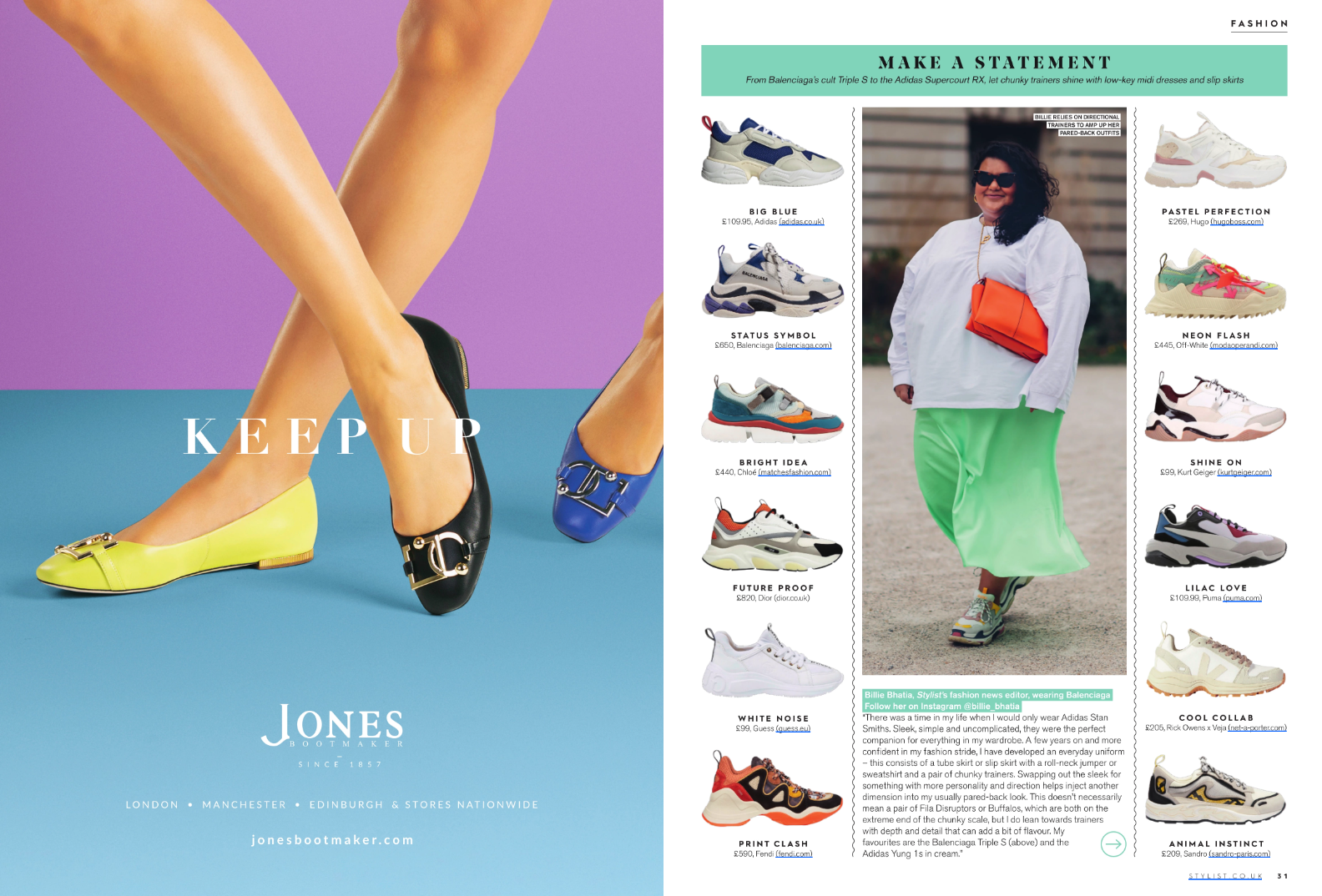 Jones Bootmaker magazine print ad