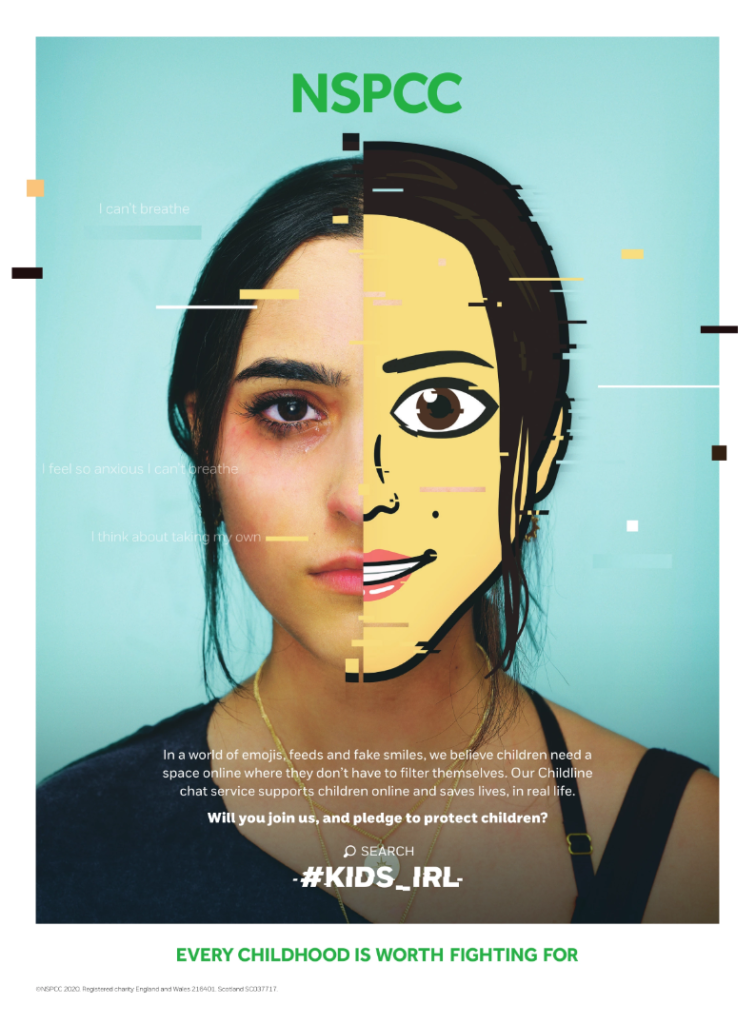 NSPCC magazine print ad