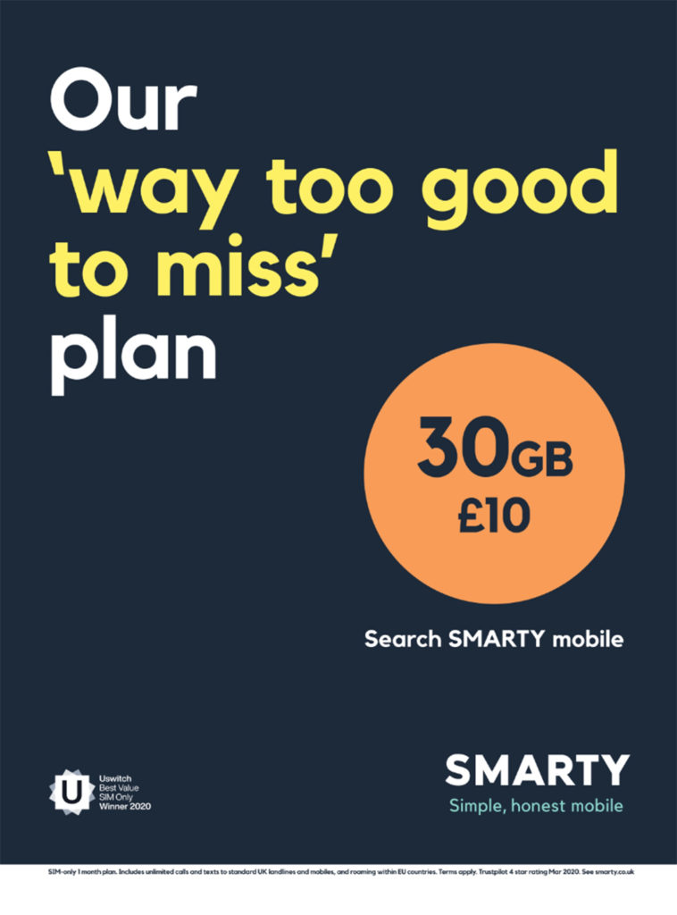 Smarty magazine print ad